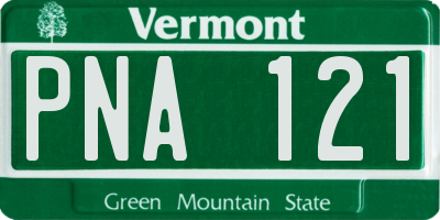 VT license plate PNA121
