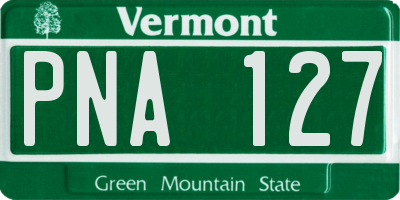 VT license plate PNA127