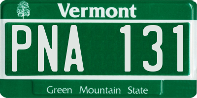 VT license plate PNA131
