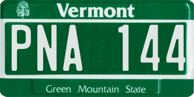 VT license plate PNA144