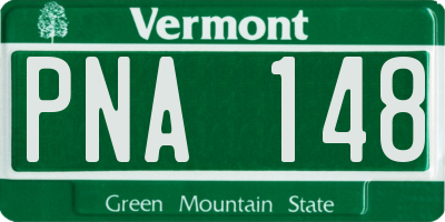 VT license plate PNA148