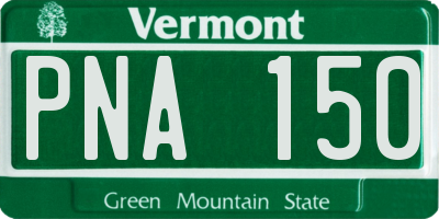 VT license plate PNA150