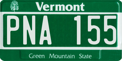 VT license plate PNA155