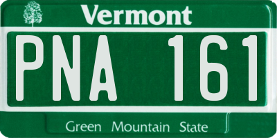 VT license plate PNA161
