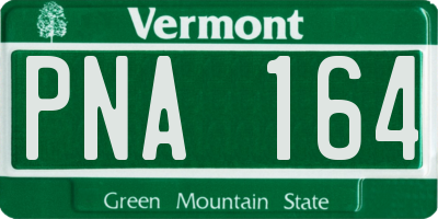 VT license plate PNA164