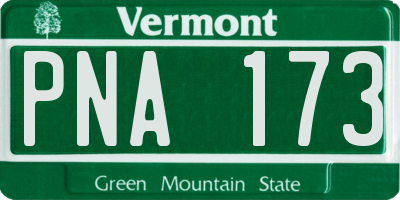 VT license plate PNA173