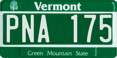 VT license plate PNA175