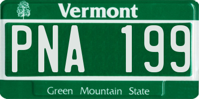 VT license plate PNA199