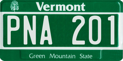 VT license plate PNA201