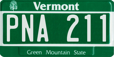 VT license plate PNA211