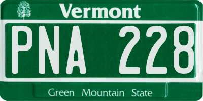 VT license plate PNA228