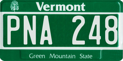 VT license plate PNA248