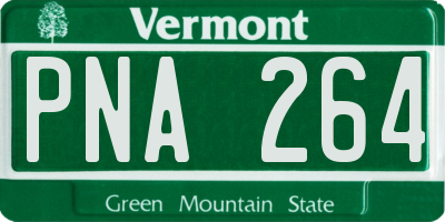 VT license plate PNA264