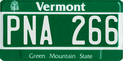 VT license plate PNA266