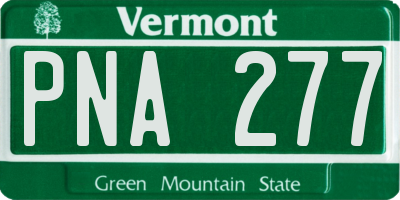 VT license plate PNA277