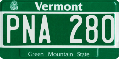 VT license plate PNA280