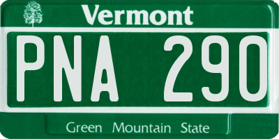 VT license plate PNA290