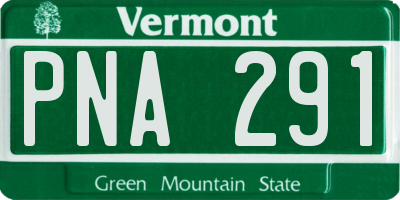 VT license plate PNA291