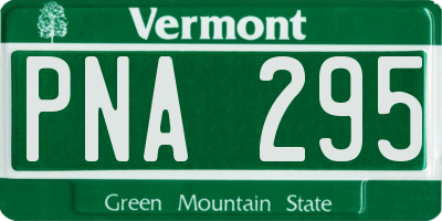 VT license plate PNA295