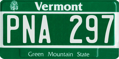 VT license plate PNA297