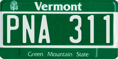 VT license plate PNA311