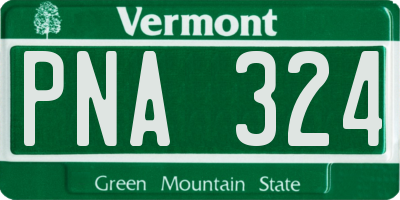 VT license plate PNA324
