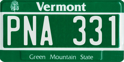 VT license plate PNA331