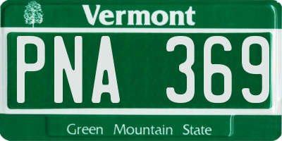 VT license plate PNA369