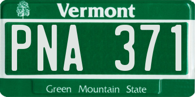 VT license plate PNA371