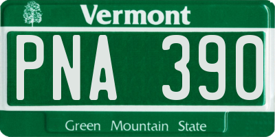 VT license plate PNA390