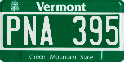 VT license plate PNA395
