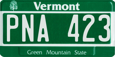 VT license plate PNA423