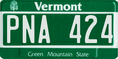 VT license plate PNA424