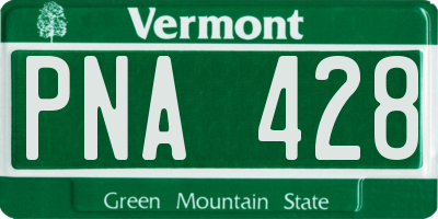 VT license plate PNA428