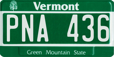 VT license plate PNA436