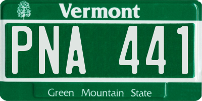 VT license plate PNA441