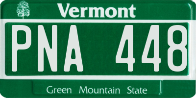 VT license plate PNA448