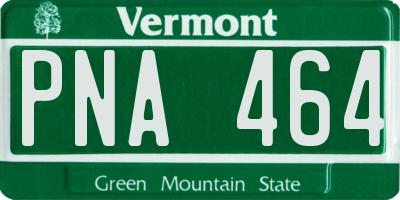 VT license plate PNA464