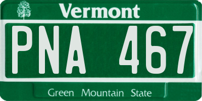 VT license plate PNA467