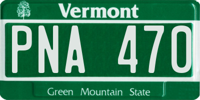 VT license plate PNA470