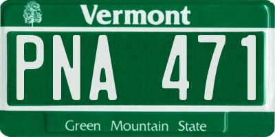 VT license plate PNA471