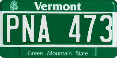 VT license plate PNA473