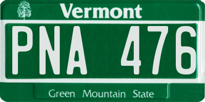 VT license plate PNA476