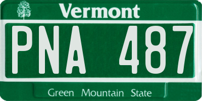 VT license plate PNA487