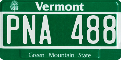 VT license plate PNA488