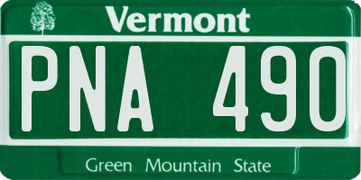 VT license plate PNA490