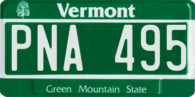 VT license plate PNA495