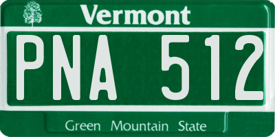 VT license plate PNA512