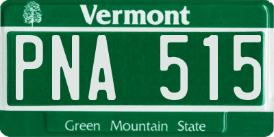VT license plate PNA515
