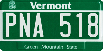 VT license plate PNA518